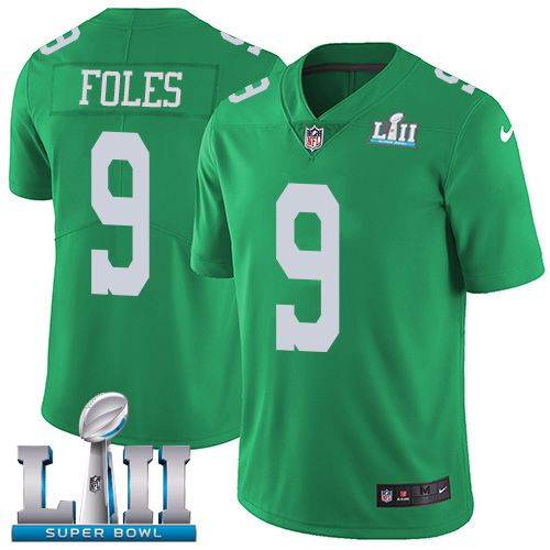 Men Philadelphia Eagles #9 Foles Dark green Limited 2018 Super Bowl NFL Jerseys